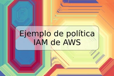 Ejemplo de política IAM de AWS