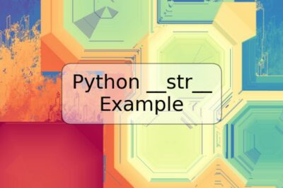 Python __str__ Example
