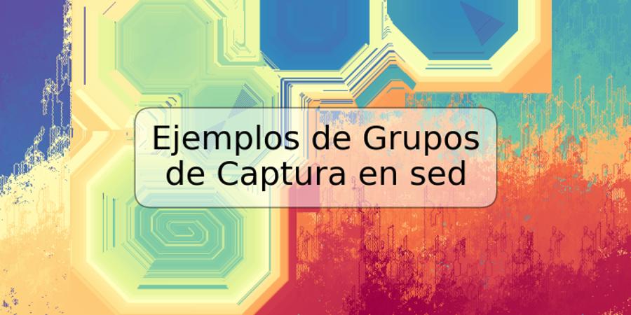 Ejemplos de Grupos de Captura en sed