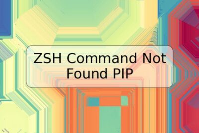 ZSH Command Not Found PIP