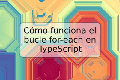Cómo funciona el bucle for-each en TypeScript