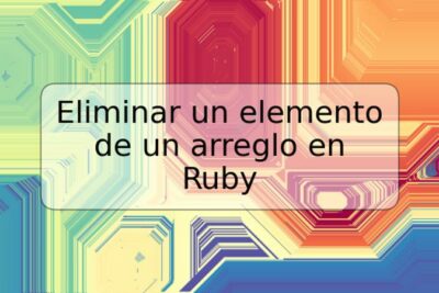 Eliminar un elemento de un arreglo en Ruby