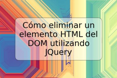 Cómo eliminar un elemento HTML del DOM utilizando JQuery