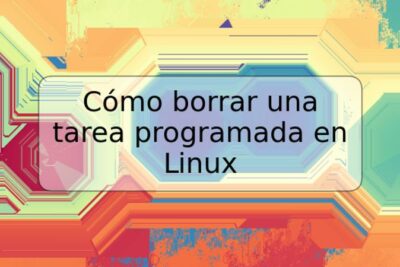 Cómo borrar una tarea programada en Linux