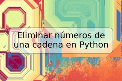 Eliminar números de una cadena en Python