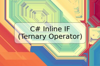 C# Inline IF (Ternary Operator)