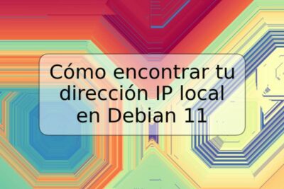 Cómo encontrar tu dirección IP local en Debian 11