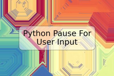 Python Pause For User Input