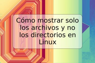 Cómo mostrar solo los archivos y no los directorios en Linux