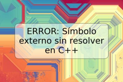 ERROR: Símbolo externo sin resolver en C++