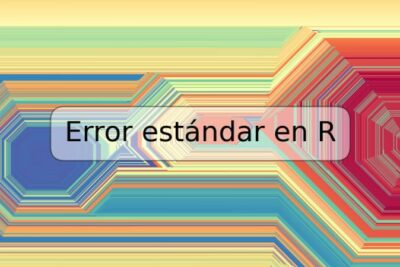 Error estándar en R