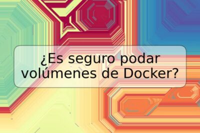¿Es seguro podar volúmenes de Docker?