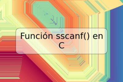 Función sscanf() en C