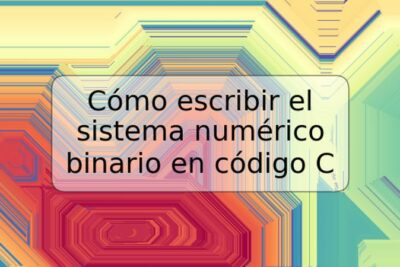 Cómo escribir el sistema numérico binario en código C