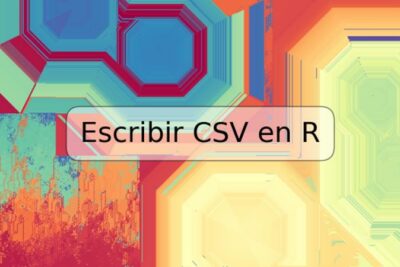 Escribir CSV en R