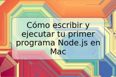 Cómo escribir y ejecutar tu primer programa Node.js en Mac