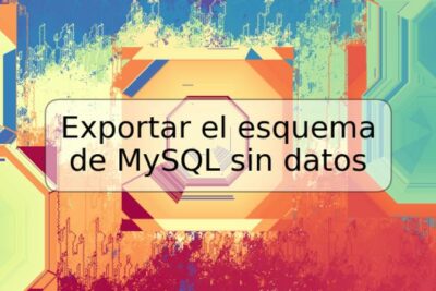 Exportar el esquema de MySQL sin datos