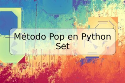 Método Pop en Python Set