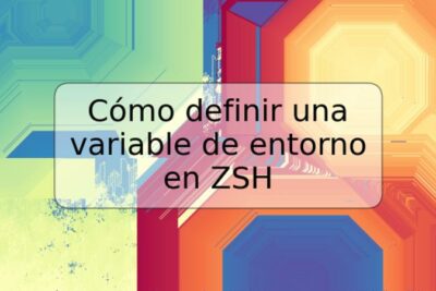 Cómo definir una variable de entorno en ZSH