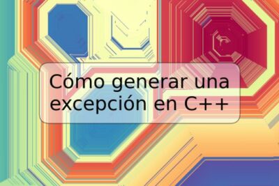 Cómo generar una excepción en C++