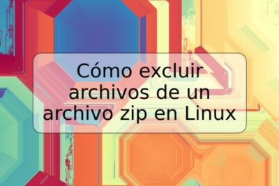 Cómo excluir archivos de un archivo zip en Linux