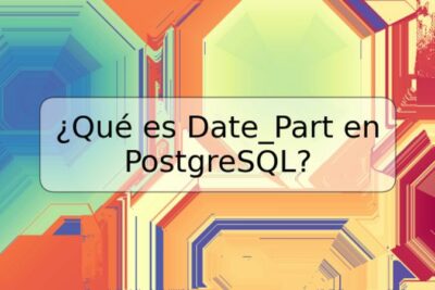 ¿Qué es Date_Part en PostgreSQL?