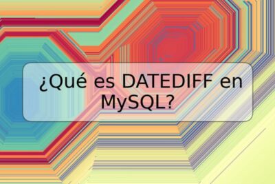 ¿Qué es DATEDIFF en MySQL?