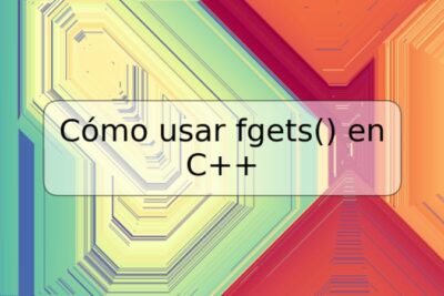Cómo usar fgets() en C++