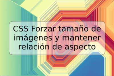 CSS Forzar tamaño de imágenes y mantener relación de aspecto