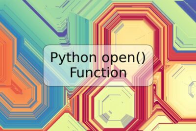 Python open() Function