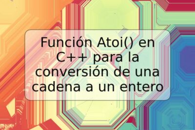 Función Atoi() en C++ para la conversión de una cadena a un entero