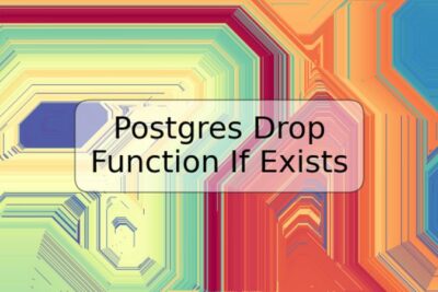 Postgres Drop Function If Exists