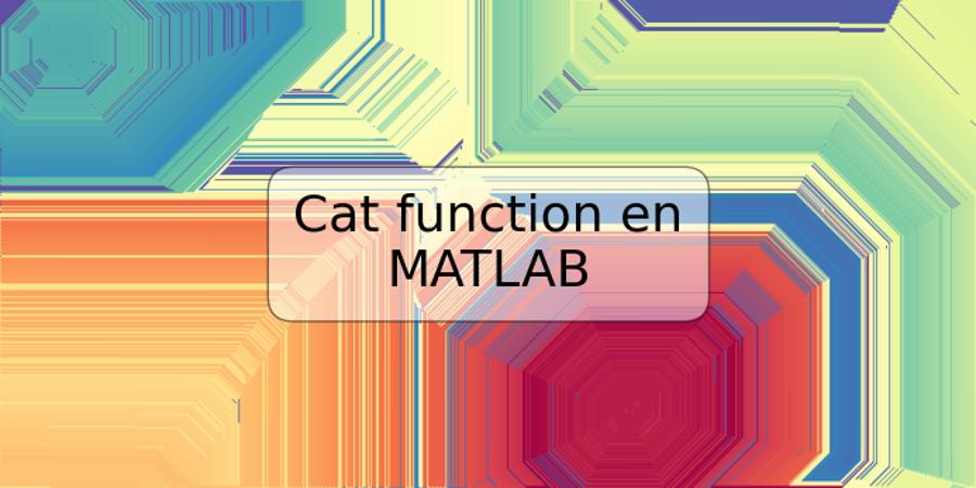 Cat function en MATLAB