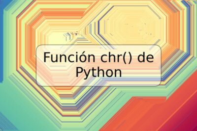 Función chr() de Python