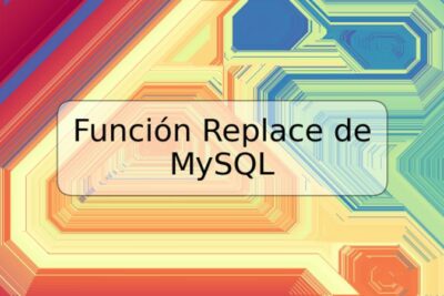 Función Replace de MySQL