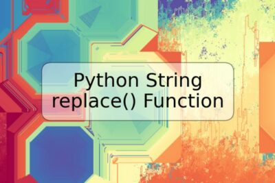 Python String replace() Function