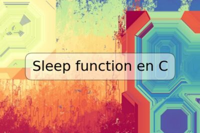 Sleep function en C