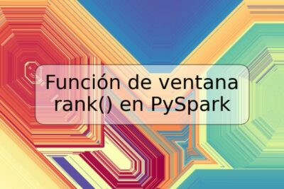 Función de ventana rank() en PySpark