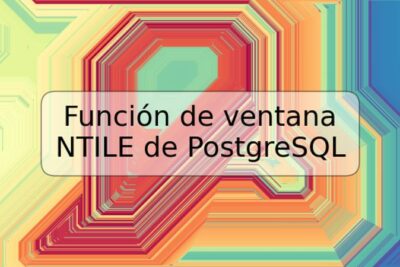 Función de ventana NTILE de PostgreSQL