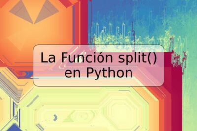 La Función split() en Python