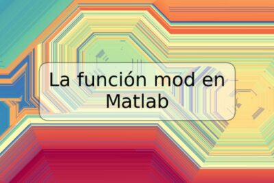 La función mod en Matlab