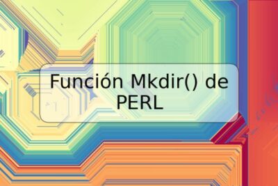 Función Mkdir() de PERL