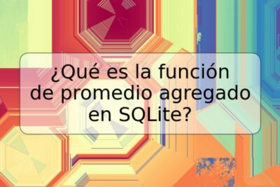 ¿Qué es la función de promedio agregado en SQLite?