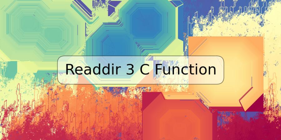 Readdir 3 C Function