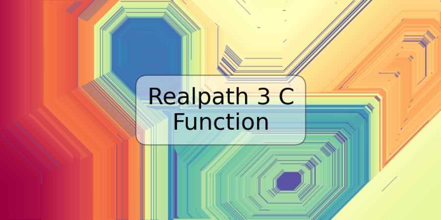 Realpath 3 C Function