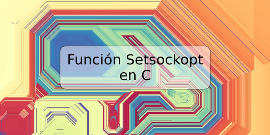 Función Setsockopt en C