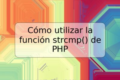 Cómo utilizar la función strcmp() de PHP