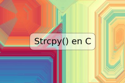 Strcpy() en C