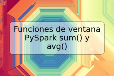 Funciones de ventana PySpark sum() y avg()