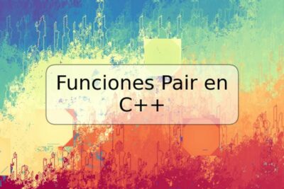 Funciones Pair en C++